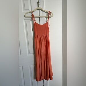 Forever 21 Orange Midi Dress